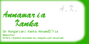 annamaria kanka business card